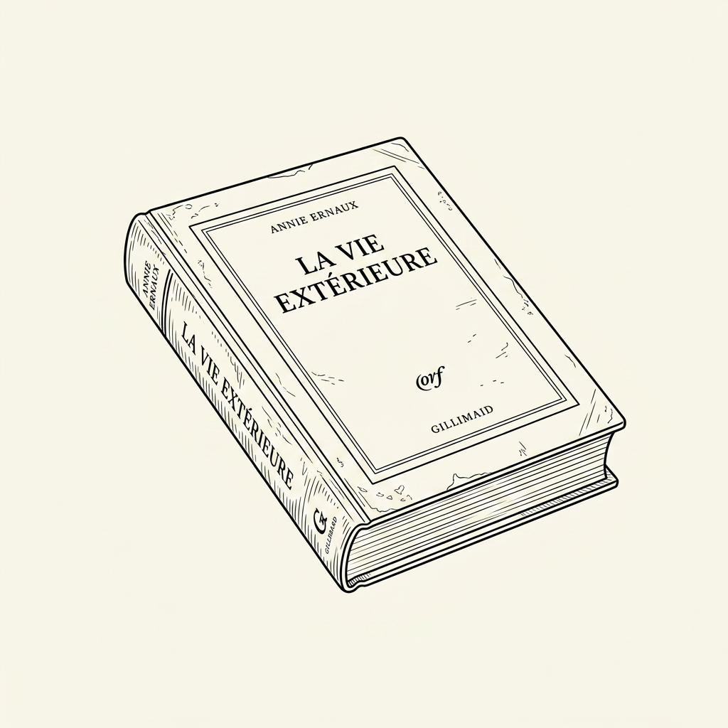 Book cover of 'La Vie Extérieure' by Annie Ernaux featuring classic French typography